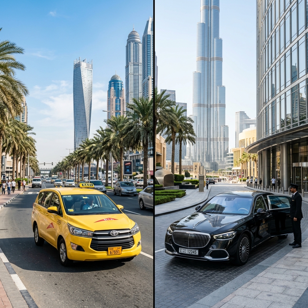 Car vs Taxi vs Uber Dubai